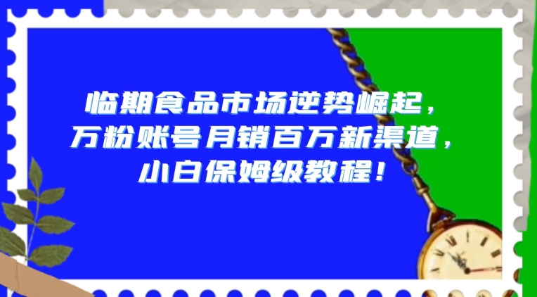 临期食品市场逆势崛起，万粉账号月销百万新渠道，小白保姆级教程【揭秘】-快赚