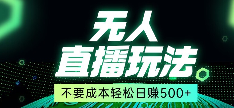 全网首发24年最新无人直播玩法，不需要成本，无需人力，一台电脑24小时为你工作-快赚