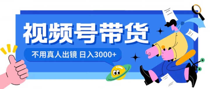 视频号带货，日入3000+，不用真人出镜-快赚