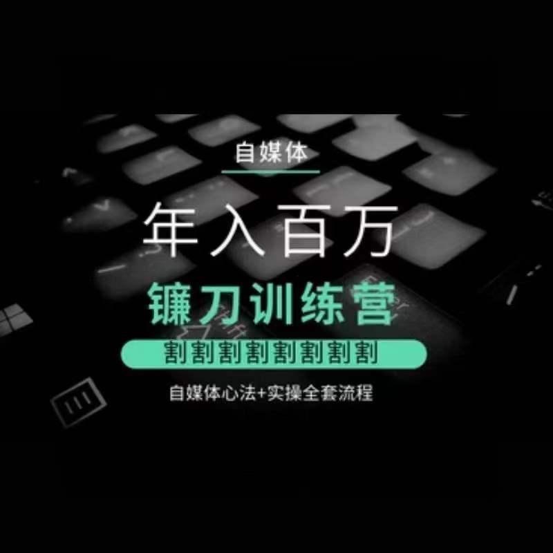 自媒体年入百万镰刀训练营，割割割割割割割割，自媒体心法+实操全套流程-快赚
