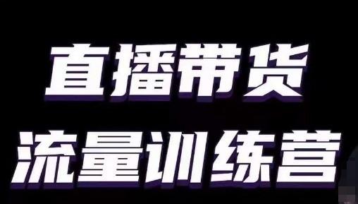 直播带货流量训练营，小白主播必学直播课-快赚