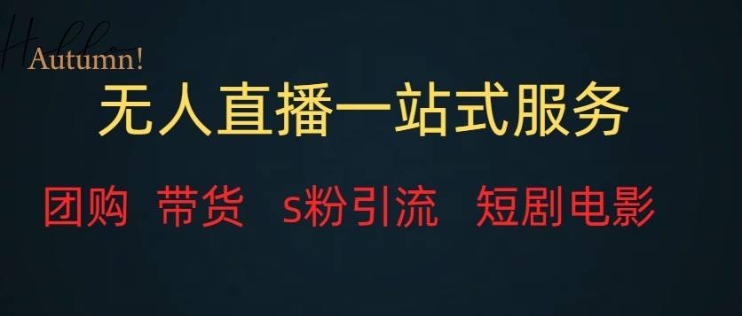 无人直播一站式服务（教程以及变现方式）-快赚