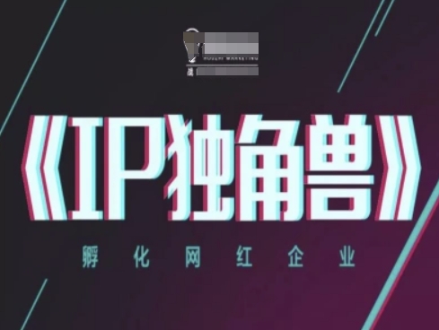 IP独角兽，孵化网红企业，ip教程-快赚