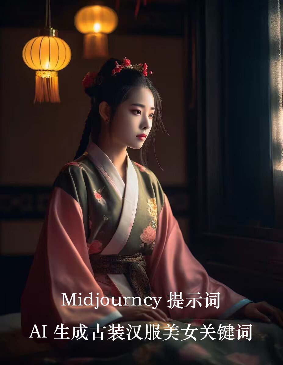 Midjourney关键词-AI生成中国风古装汉服美女人像提示关键词-快赚