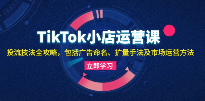 TikTok小店运营课：投流技法全攻略，包括广告命名 扩量手法及市场运营方法-快赚