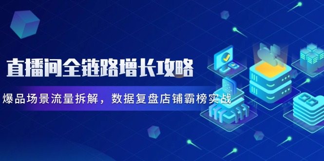 直播间全链路增长攻略，爆品场景流量拆解，数据复盘店铺霸榜实战-快赚