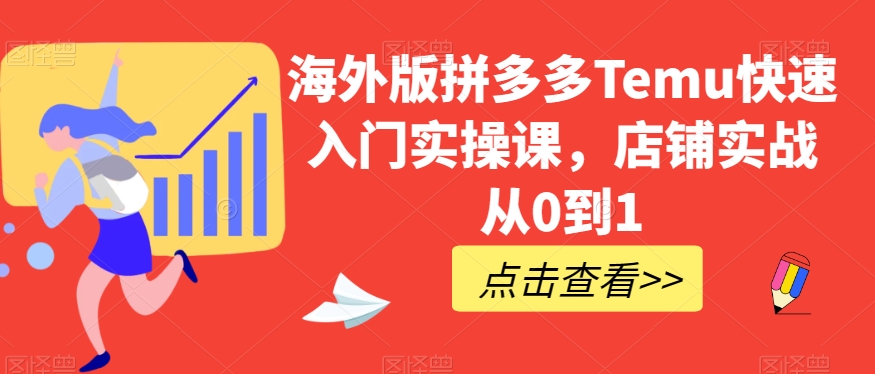 海外版拼多多Temu快速入门实操课，店铺实战从0到1-快赚
