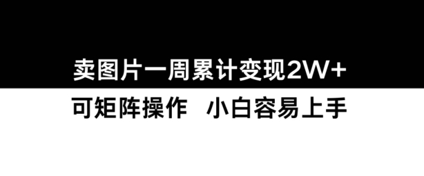 小红书【卖图片】一周累计变现2W+小白易上手-快赚