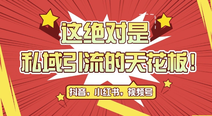 最新首发全平台引流玩法，公域引流私域玩法，轻松获客500+，附引流脚本，克隆截流自热玩法【揭秘】-快赚