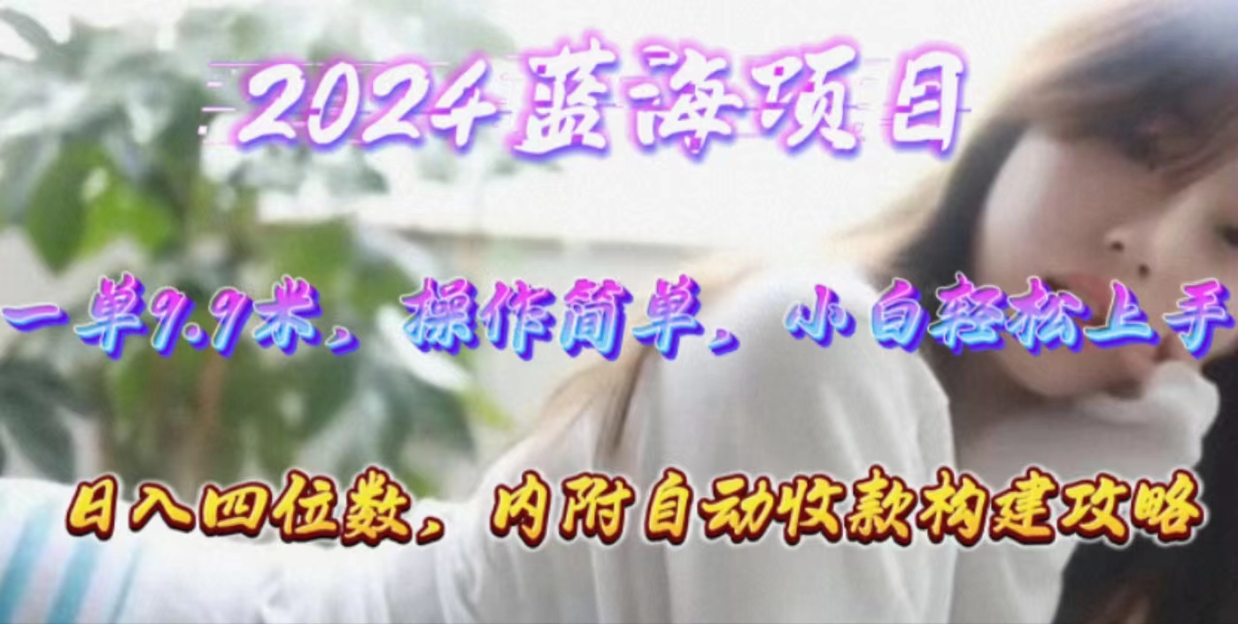 年轻群体的蓝海市场，1单9.9元，操作简单，小白轻松上手，日入四位数-快赚