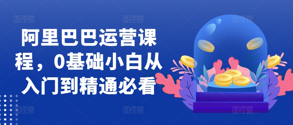 阿里巴巴运营课程，0基础小白从入门到精通必看-快赚