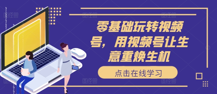 零基础玩转视频号，用视频号让生意重焕生机-快赚