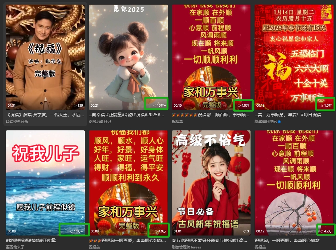 银发经济新年风口，儿女祝福视频爆火，一条作品上万播放，一定要抓住-快赚
