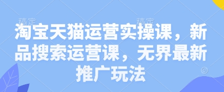 淘宝天猫运营实操课，新品搜索运营课，无界最新推广玩法-快赚