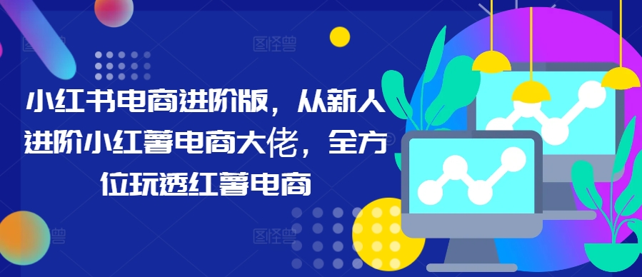 小红书电商进阶版，从新人进阶小红薯电商大佬，全方位玩透红薯电商-快赚