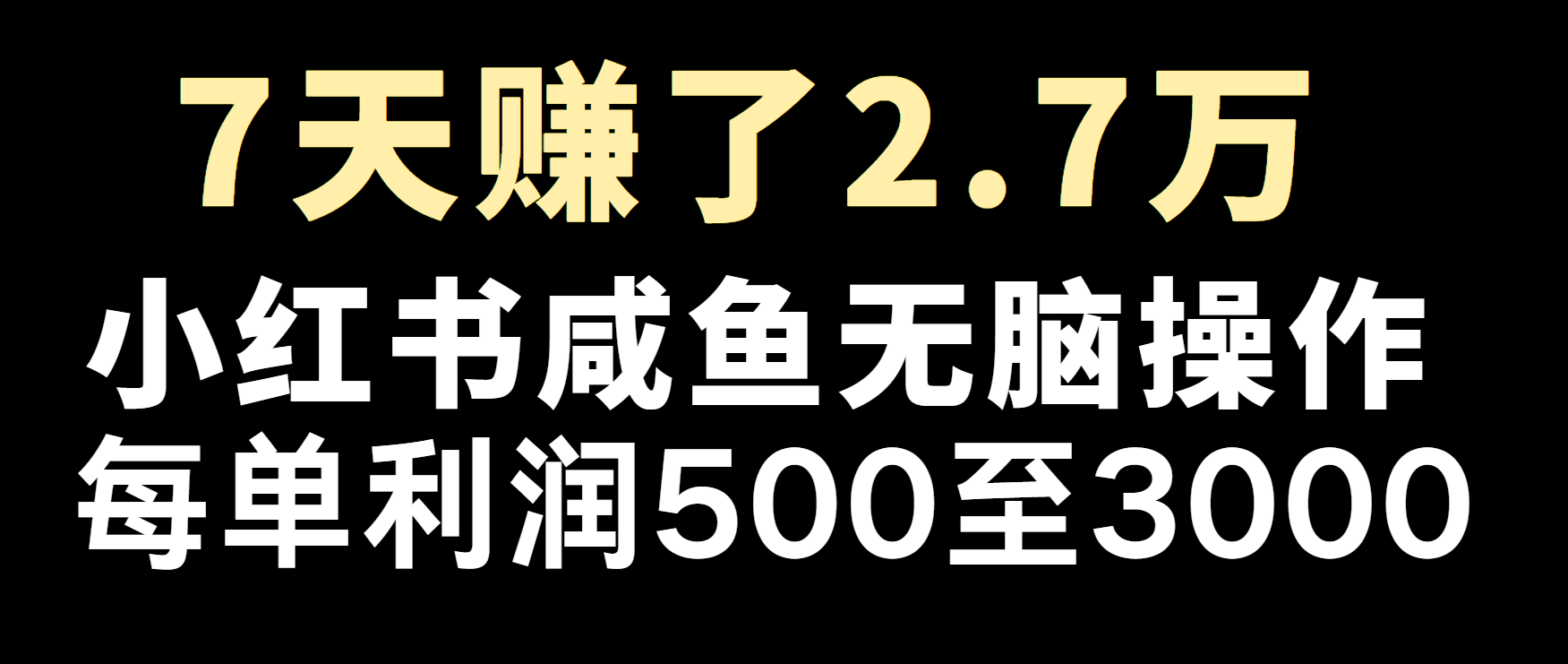 冷门暴利，超级简单的项目0成本玩法，每单在500至4000的利润-快赚