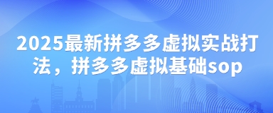 2025最新拼多多虚拟实战打法，拼多多虚拟基础sop-快赚