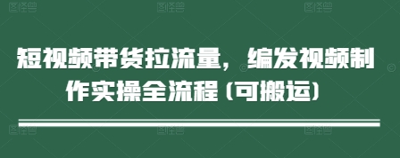 短视频带货拉流量，编发视频制作实操全流程(可搬运)-快赚