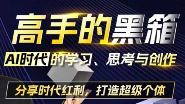 高手的黑箱：AI时代学习、思考与创作-分红时代红利，打造超级个体-快赚