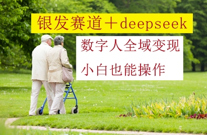 银发赛道+deepseek数字人全域变现，小白也能操作-快赚