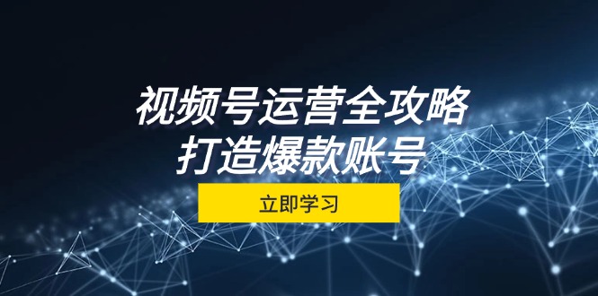 视频号运营全攻略，从定位到成交一站式学习，视频号核心秘诀，打造爆款…-快赚