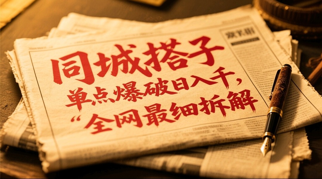 同城搭子群19.9单点爆破日入千，搭子组局月入万，全网最细拆解-快赚