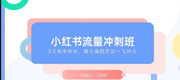 小红书流量冲刺班2025，最懂小红书的女人，快速教你2025年入局小红书-快赚
