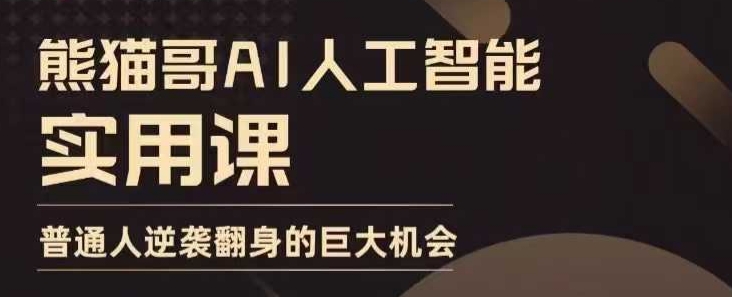 AI人工智能实用课，实在实用实战，普通人逆袭翻身的巨大机会-快赚