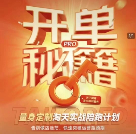 淘宝开单秘籍PRO，量身定制淘天实战陪跑计划，告别做店迷茫、快速突破运营瓶颈期(更新)-快赚