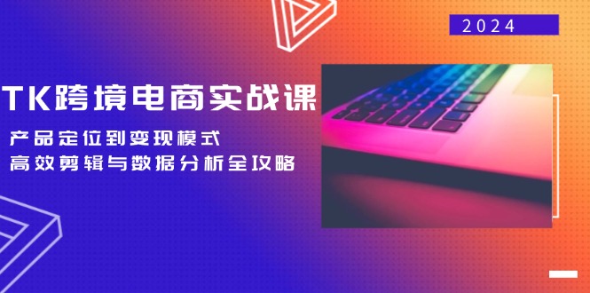 TK跨境电商实战课：产品定位到变现模式，高效剪辑与数据分析全攻略-快赚
