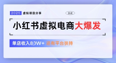 小红书虚拟电商项目，平台大力免费流量扶持，低门槛1拖3玩法-快赚