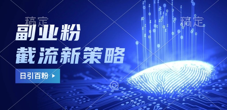 副业粉截流玩法与更新，不废号， 不封号。日引100+-快赚