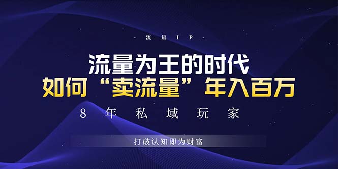 未来如何通过“卖流量”年入百万，跨越一切周期绝对蓝海项目-快赚
