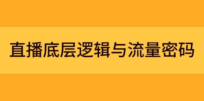 直播底层逻辑与流量密码：定位模型+案例拆解，急速流承接与数据优化全攻略-快赚